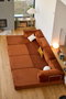 Atelier Del Sofa Kanyon - Sofá-cama de esquina Rojo azulejo